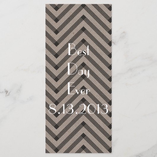 Fun & Modern Kraft Wedding Program Programm (Vorderseite)