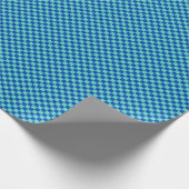 Fun Modern Mini Checkered Blue + Aqua Geschenkpapier (Ecke)