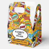 Fun Modern Modern Comic Book Wedding Geschenkschachtel (Geöffnet)