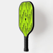 Fun Modern Neon Green Abstrakt Geometric Streifen Pickleball Schläger (Links)