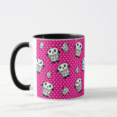 Fun Modern Pink Girly Kawaii Panda Bear Polka Dots Tasse (Links)