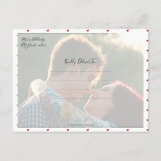 Fun Modern Pinselschrift Save the Date Ankündigungspostkarte (Rückseite)