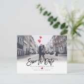 Fun Modern Pinselschrift Save the Date Ankündigungspostkarte (Stehend Vorderseite)