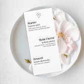 Fun Modern Reception Menu Menükarte