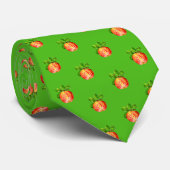Fun Modern Red Apple Frucht Muster Green Krawatte (Gerollt)