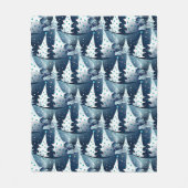 Fun Modern skandinavisches Abstraktes Pine Tree Mu Fleecedecke (Vorderseite)