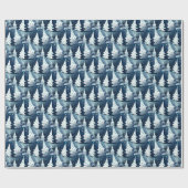 Fun Modern skandinavisches Abstraktes Pine Tree Mu Geschenkpapier (Flach)