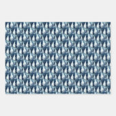 Fun Modern skandinavisches Abstraktes Pine Tree Mu Geschenkpapier Set (Vorderseite)