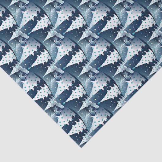 Fun Modern skandinavisches Abstraktes Pine Tree Mu Seidenpapier (Ausschnitt)