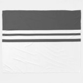 Fun Modern Stilvolle, dunkelgraue Streifen Fleecedecke (Vorderseite (Horizontal))