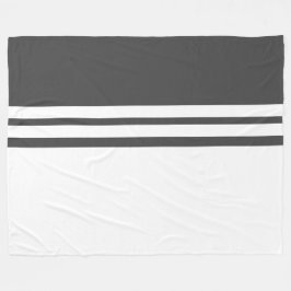 Fun Modern Stilvolle, dunkelgraue Streifen Fleecedecke