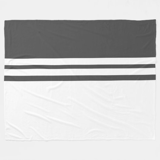 Fun Modern Stilvolle, dunkelgraue Streifen Fleecedecke (Vorderseite (Horizontal))