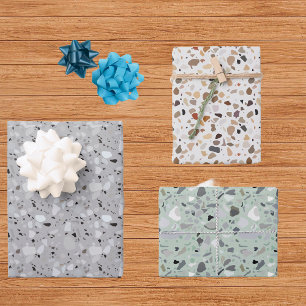 Fun Modern Terrazzo Stone Kunst, Dichtung und Musi Geschenkpapier Set