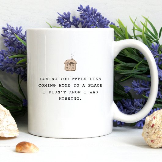 Fun Modern Trendy Typography Valentine Zweifarbige Tasse