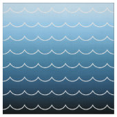 Fun Modern Wave Muster Blaue Gradient Stoff (Muster)