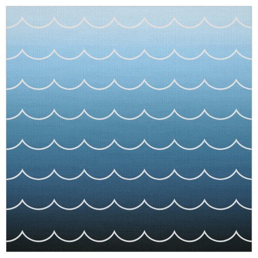 Fun Modern Wave Muster Blaue Gradient Stoff (Muster)