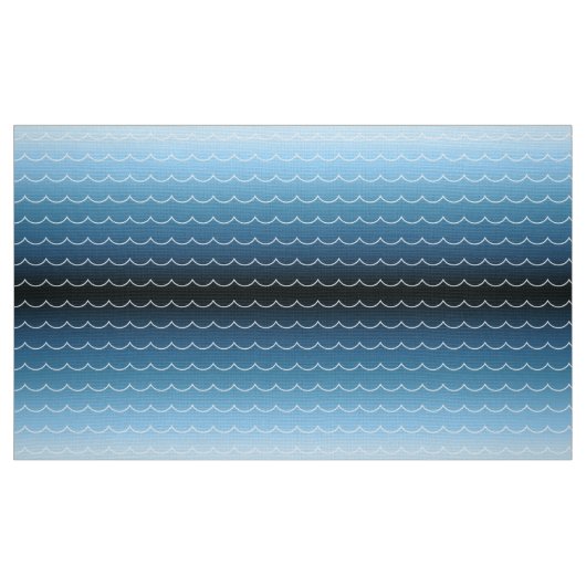 Fun Modern Wave Muster Blaue Gradient Stoff (Fat Quarter (45,7 x 55,9 cm))