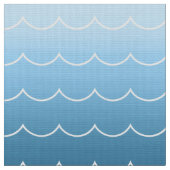 Fun Modern Wave Muster Blaue Gradient Stoff (Nahaufnahme)