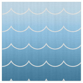 Fun Modern Wave Muster Blaue Gradient Stoff
