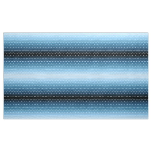 Fun Modern Wave Muster Blaue Gradient Stoff (Yard (91,4 cm))