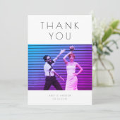 Fun Modern Wedding Dankeschön Card Dankeskarte (Stehend Vorderseite)
