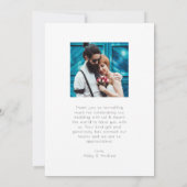 Fun Modern Wedding Dankeschön Card Dankeskarte (Rückseite)