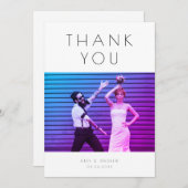 Fun Modern Wedding Dankeschön Card Dankeskarte (Vorne/Hinten)