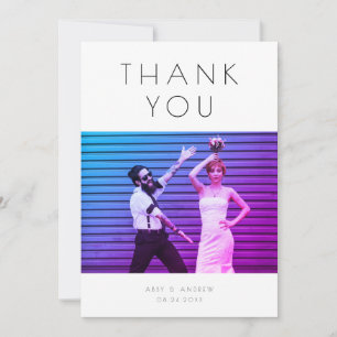 Fun Modern Wedding Dankeschön Card Dankeskarte