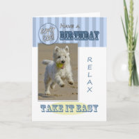 Fun Modern West Highland White Terrier Dog Card