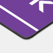 Fun Modern White TEAMWORK Stripes On Royal Purple Schreibtischunterlage (Ecke)
