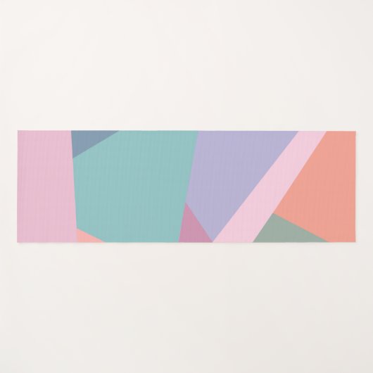 Fun Moderne Abstrakte geometrische Pasta Kunst Yogamatte (Vorderseite (Horizontal))