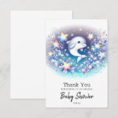 Fun Moderne Dolphin Baby Dusche Dankeskarte (Vorne/Hinten)