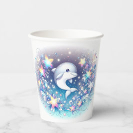 Fun Moderne Dolphin Baby Dusche Pappbecher