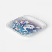 Fun Moderne Dolphin Baby Dusche Pappteller (Gewinkelt)