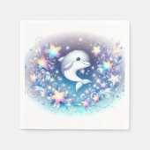 Fun Moderne Dolphin Baby Dusche Serviette (Vorderseite)