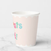 Fun Moderne farbenfrohe Glückwunsch Grad Pappbecher (Rückseite)