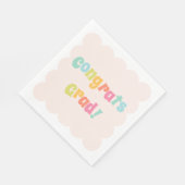 Fun Moderne farbenfrohe Glückwunsch Grad Serviette (Ecke)