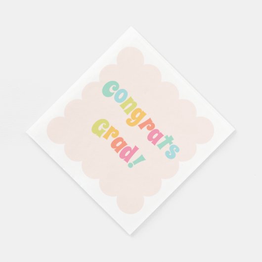 Fun Moderne farbenfrohe Glückwunsch Grad Serviette (Ecke)