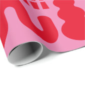 Fun moderne Formen farbenfroh rosa rotes Wrapping Geschenkpapier (Rolleneckpunkt)