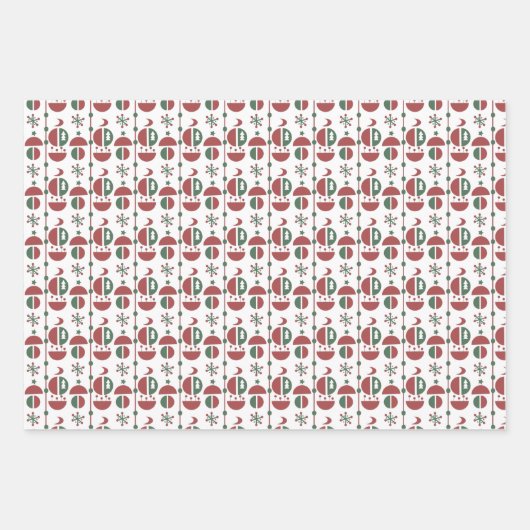 Fun Moderne geometrische Formen Muster Geschenkpapier Set (Vorderseite)