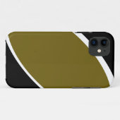 Fun Moderne goldene Olive Weiße Kurven auf schwarz Case-Mate iPhone Hülle (Rückseite (Horizontal))