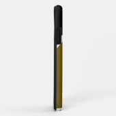 Fun Moderne goldene Olive Weiße Kurven auf schwarz Case-Mate iPhone Hülle (Hinten/Rechts)