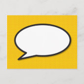 Fun Moderne Personalisierte Sprechblase Ankündigungspostkarte (Rückseite)