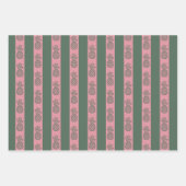 Fun Moderne Preppy tropical Pink & Green Palm Geschenkpapier Set (Vorderseite 3)