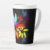 Fun Moderne Psychedelic Style Rainbow Colors Milchtasse (Rechte Ecke)