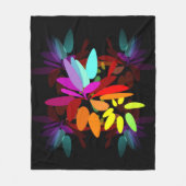 Fun Moderne Psychedelic Style Regenbogen Printwerb Fleecedecke (Vorderseite)