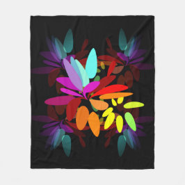 Fun Moderne Psychedelic Style Regenbogen Printwerb Fleecedecke