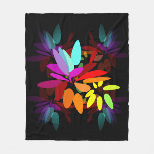 Fun Moderne Psychedelic Style Regenbogen Printwerb Fleecedecke