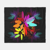 Fun Moderne Psychedelic Style Regenbogen Printwerb Fleecedecke (Vorderseite (Horizontal))