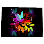 Fun Moderne Psychedelic Style Regenbogen Printwerb Große Geschenktüte (Rückseite)